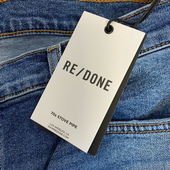 Re/Done 70s Stove Pipe Jeans NEW - Picture 11 of 15